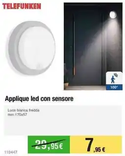 Handy fai da te TELEFUNKEN Applique led con sensore offerta