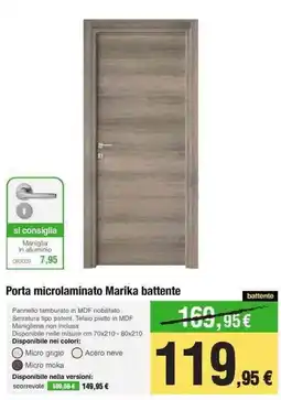Handy fai da te Porta microlaminato Marika battente offerta