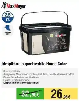 Handy fai da te MaxMeyer Idropittura superlavabile Home Color offerta