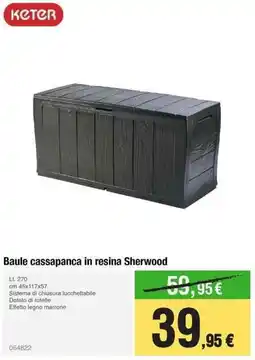 Handy fai da te KETER Baule cassapanca in resina Sherwood offerta