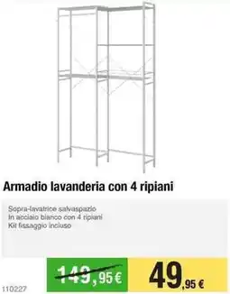 Handy fai da te Armadio lavanderia con 4 ripiani offerta