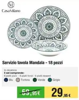 Handy fai da te Casa Milano Servizio tavola Mandala offerta