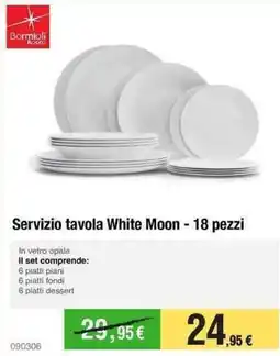 Handy fai da te Bormioli Servizio tavola White Moon offerta
