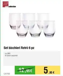 Handy fai da te casa collection Set bicchieri Retrò 6 pz offerta