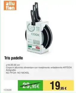 Handy fai da te allu flon Tris padelle offerta