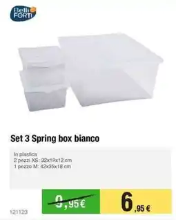 Handy fai da te Belli FORTI Set 3 Spring box bianco offerta