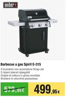Handy fai da te weber Barbecue a gas Spirit E-315 offerta