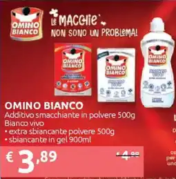 Ipersoap OMINO BIANCO Additivo smacchiante in polvere Bianco vivo offerta