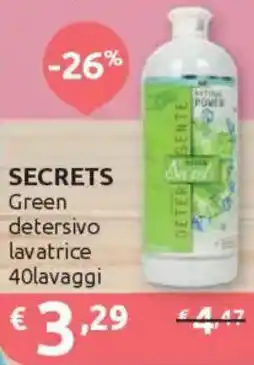 Ipersoap SECRETS Green detersivo lavatrice offerta