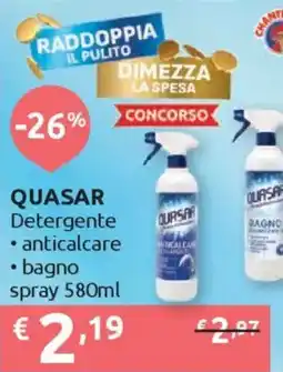 Ipersoap QUASAR Detergente anticalcare bagno spray offerta