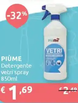 Ipersoap PIÙME Detergente vetri spray offerta