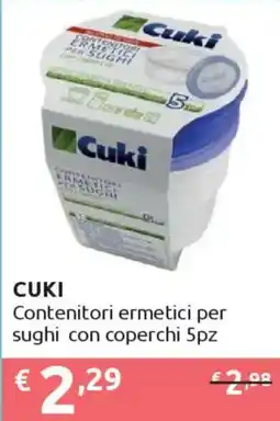 Ipersoap CUKI Contenitori ermetici per sughi con coperchi 5pz offerta