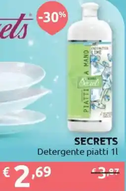 Ipersoap SECRETS Detergente piatti offerta