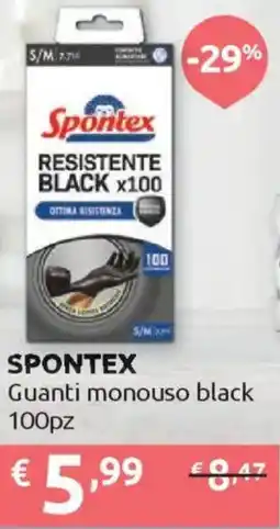 Ipersoap SPONTEX Guanti monouso black 100pz offerta