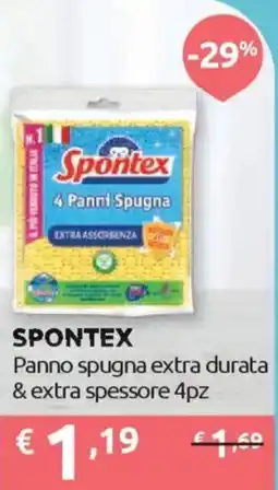 Ipersoap SPONTEX Panno spugna extra durata & extra spessore 4pz offerta
