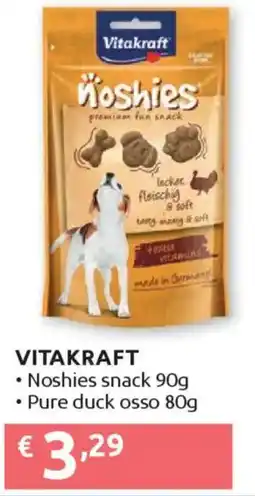 Ipersoap VITAKRAFT Noshies snack Pure duck osso offerta