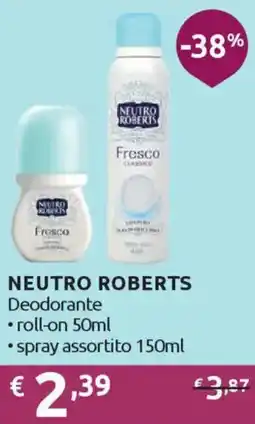 Ipersoap NEUTRO ROBERTS Deodorante roll-on spray offerta