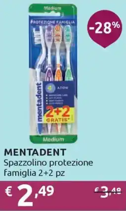 Ipersoap MENTADENT Spazzolino protezione famiglia offerta