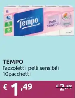 Ipersoap TEMPO Fazzoletti pelli sensibili 10pacchetti offerta