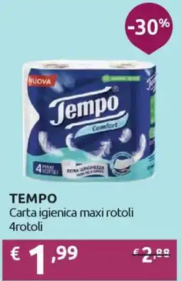 Ipersoap TEMPO Carta igienica maxi rotoli 4rotoli offerta