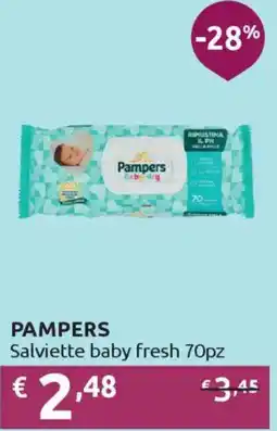 Ipersoap PAMPERS Salviette baby fresh 70pz offerta