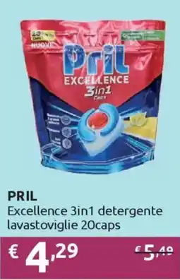 Ipersoap PRIL Excellence 3in1 detergente lavastoviglie 20caps offerta