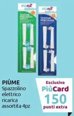 Ipersoap PIÙME Spazzolino elettrico ricarica 4pz offerta