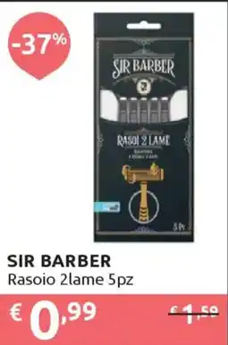 Ipersoap SIR BARBER Rasoio 2lame 5pz offerta