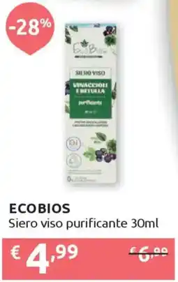 Ipersoap ECOBIOS Siero viso purificante offerta