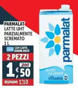 Deco Supermercati Parmalat latte uht parzialmente scremato offerta