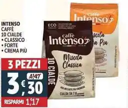 Deco Supermercati Intenso caffè 10 cialde classico forte crema più offerta