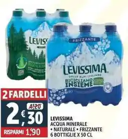 Deco Supermercati Levissima acqua minerale offerta