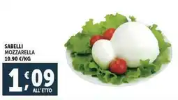 Deco Supermercati Sabelli mozzarella offerta