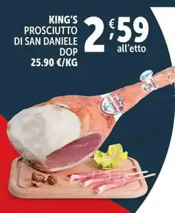 Deco Supermercati King's prosciutto di san daniele DOP offerta