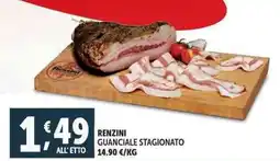 Deco Supermercati Renzini guanciale stagionato offerta