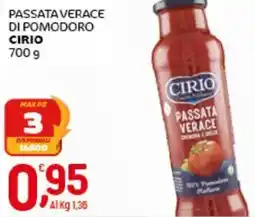 Crai Passata verace di pomodoro CIRIO offerta