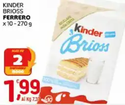 Crai Kinder brioss FERRERO x10 offerta