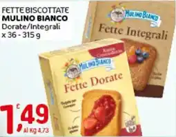 Crai Fette biscottate MULINO BIANCO x36 offerta