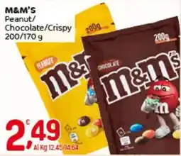Crai M&M'S Peanut/ Chocolate/Crispy offerta