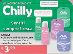 Ipersoap CHILLY Detergente intimo mousse senza risciacquo Maschera intima offerta