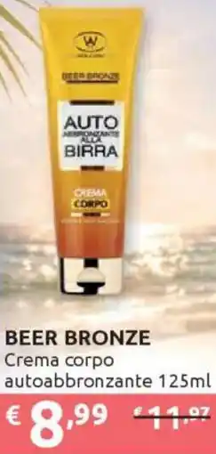 Ipersoap BEER BRONZE Crema corpo autoabbronzante offerta