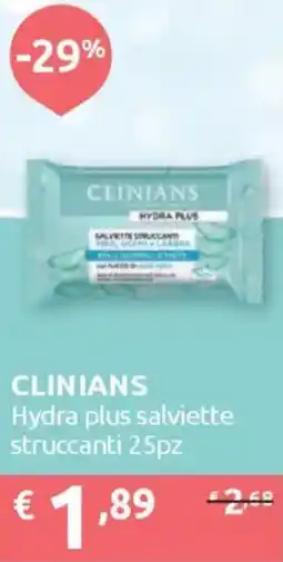 Ipersoap CLINIANS Hydra plus salviette struccanti offerta