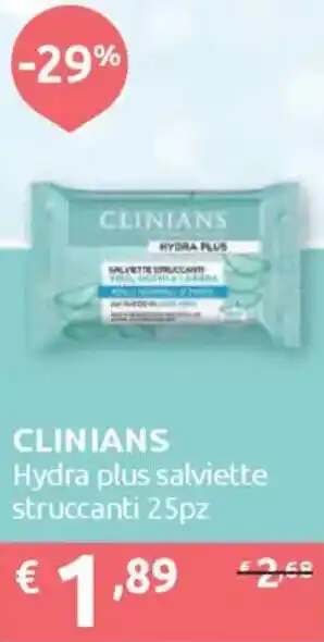 Ipersoap CLINIANS Hydra plus salviette struccanti offerta