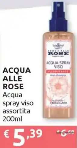 Ipersoap ACQUA ALLE ROSE Acqua spray viso offerta