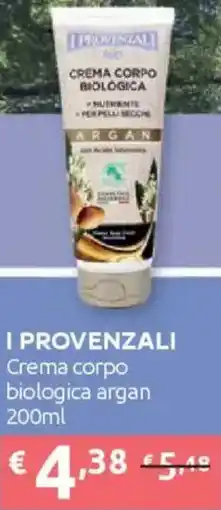 Ipersoap I PROVENZALI Crema corpo biologica argan offerta