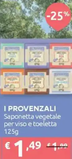 Ipersoap I PROVENZALI Saponetta vegetale per viso e toeletta offerta