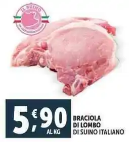 Deco Supermercati Braciola di lombo di suino italiano offerta