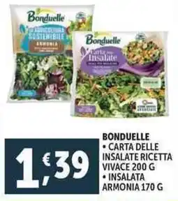 Deco Supermercati Bonduelle carta delle insalate ricetta vivace insalata armonia offerta