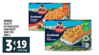 Deco Supermercati Findus filetti di merluzzo gratinati offerta