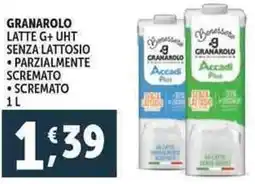 Deco Supermercati Granarolo latte g+ UHT senza lattosio offerta